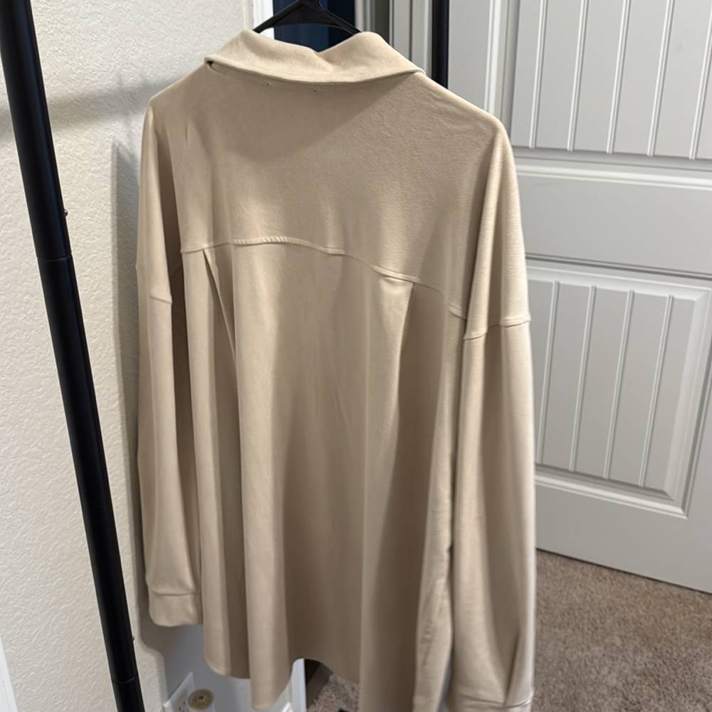 Oversized suede Shacket - Picture 2 of 2
